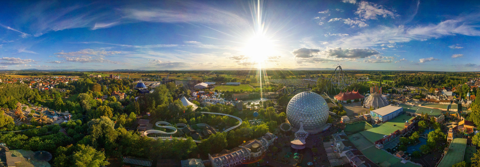 Panorama Bild des Europapark in Rust